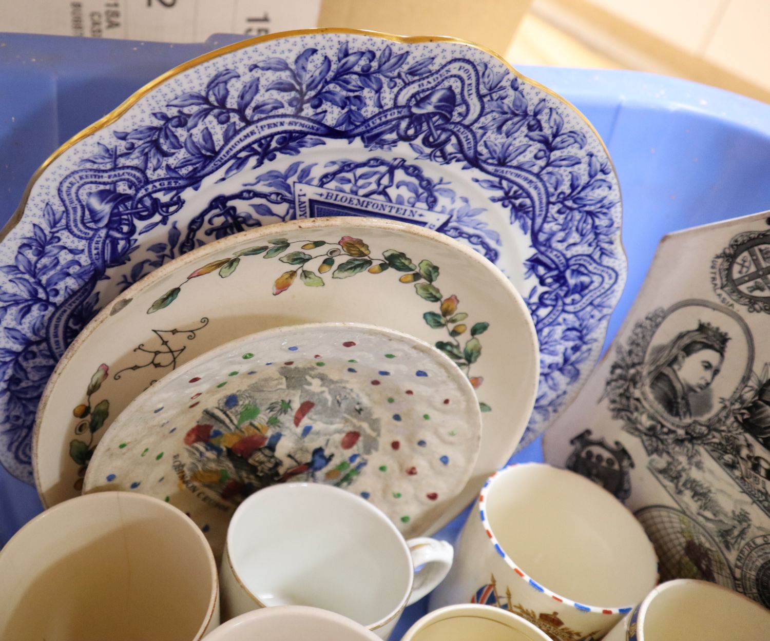 A collection of mixed Victorian and later Commemorative ceramics
